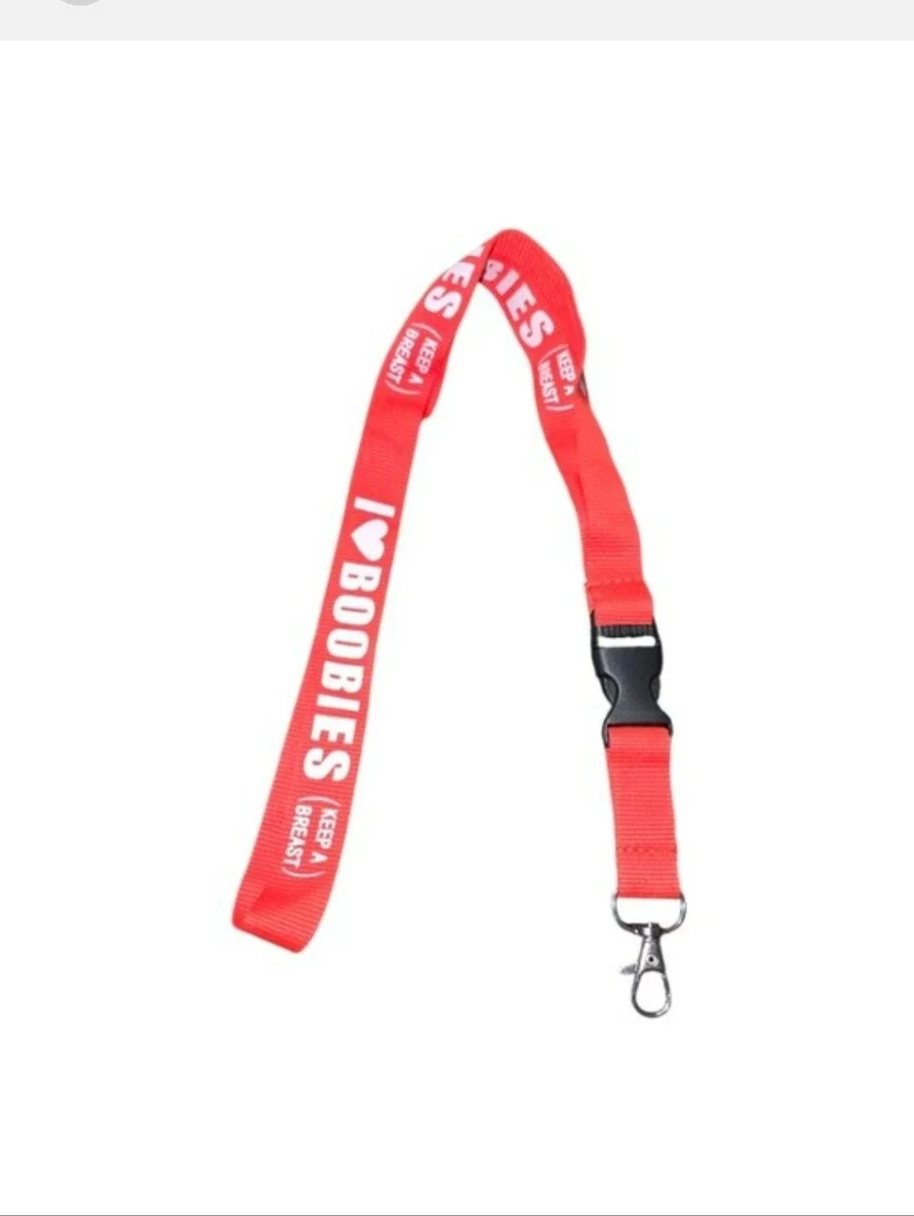 #08 I ♥ Boobies Orange & Black Lanyard Set Of 3